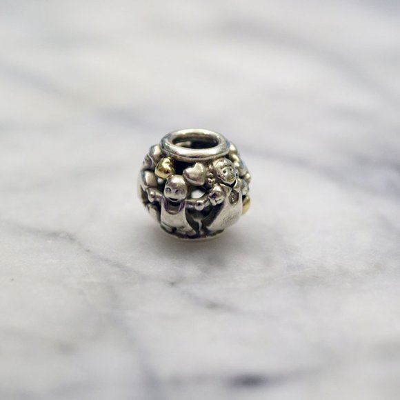 PANDORA Family Forever Charm I Sterling Silver with 14k Yellow Gold 791040 - Picture 4 of 15